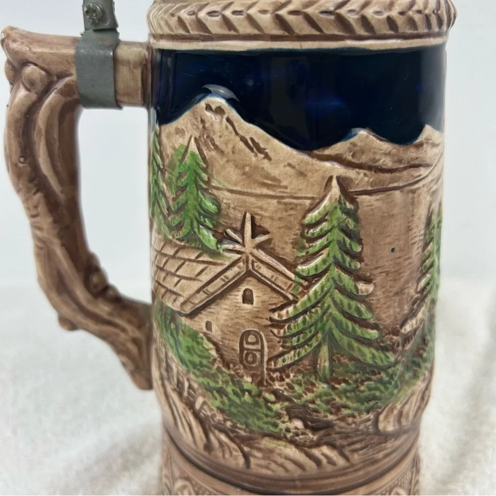 VTG TOYO 'RW' Japan German Style Lidded Beer Stein W/ Musical Movement WORKS